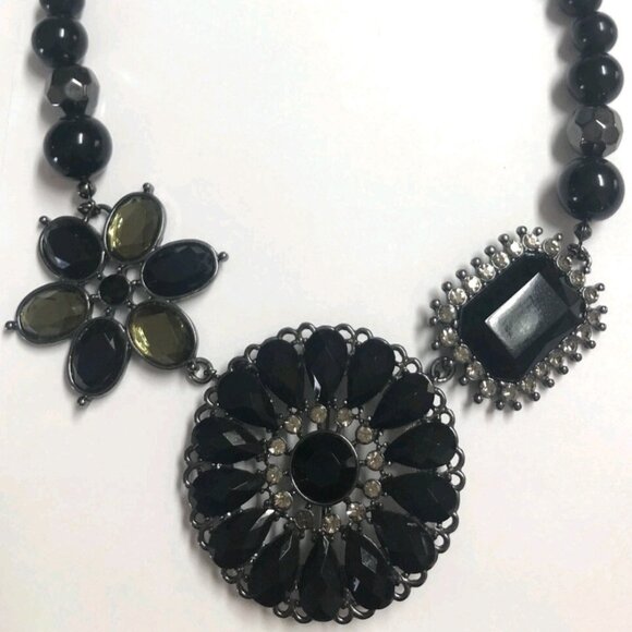 Premier Designs Crochet Black and Yellow Convertible Necklace Brooch PinP - Picture 3 of 8